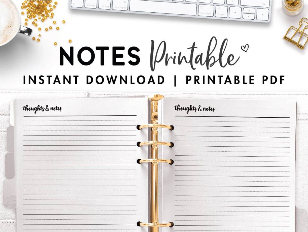 notes printable