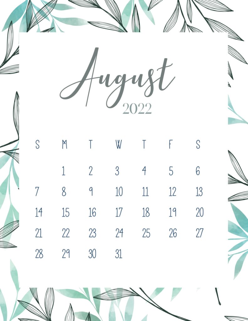 free printable august 2022 calendars world of printables