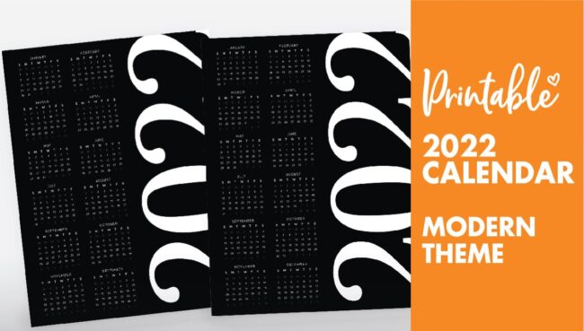 printable 2022 yearly calendar