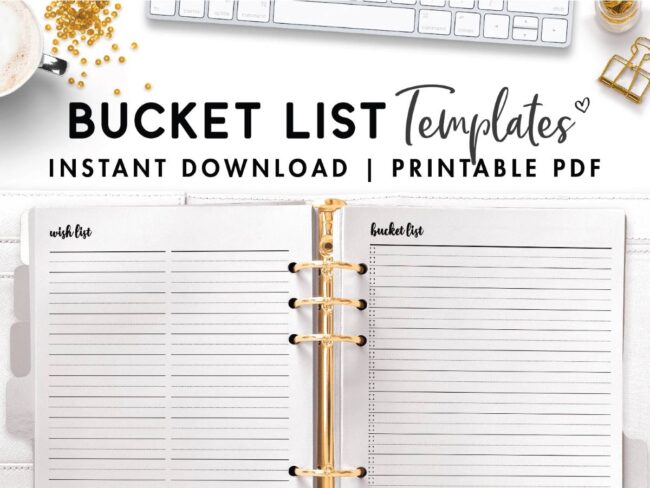 printable bucket list template