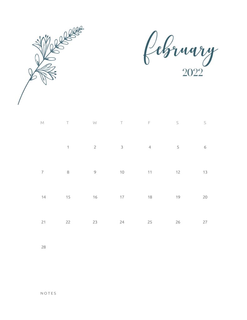 free printable february 2022 calendars world of printables