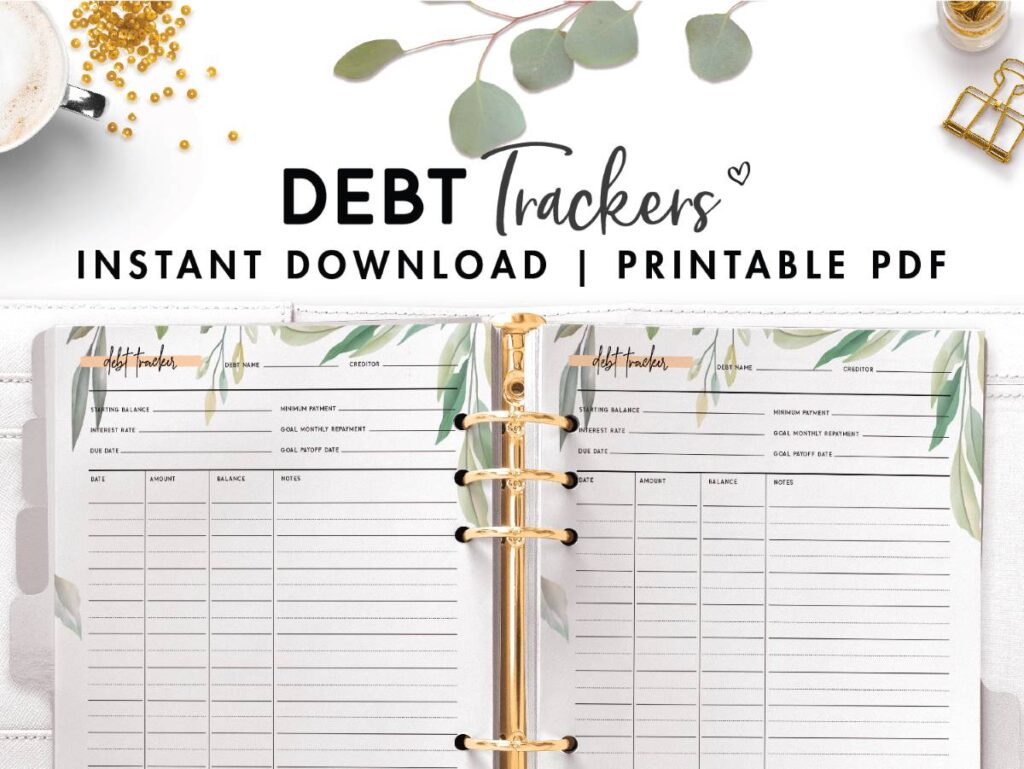 printable debt tracker