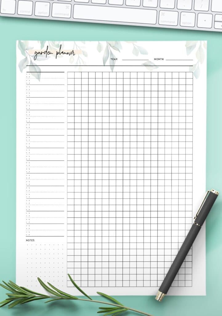 beautiful free printable garden planner