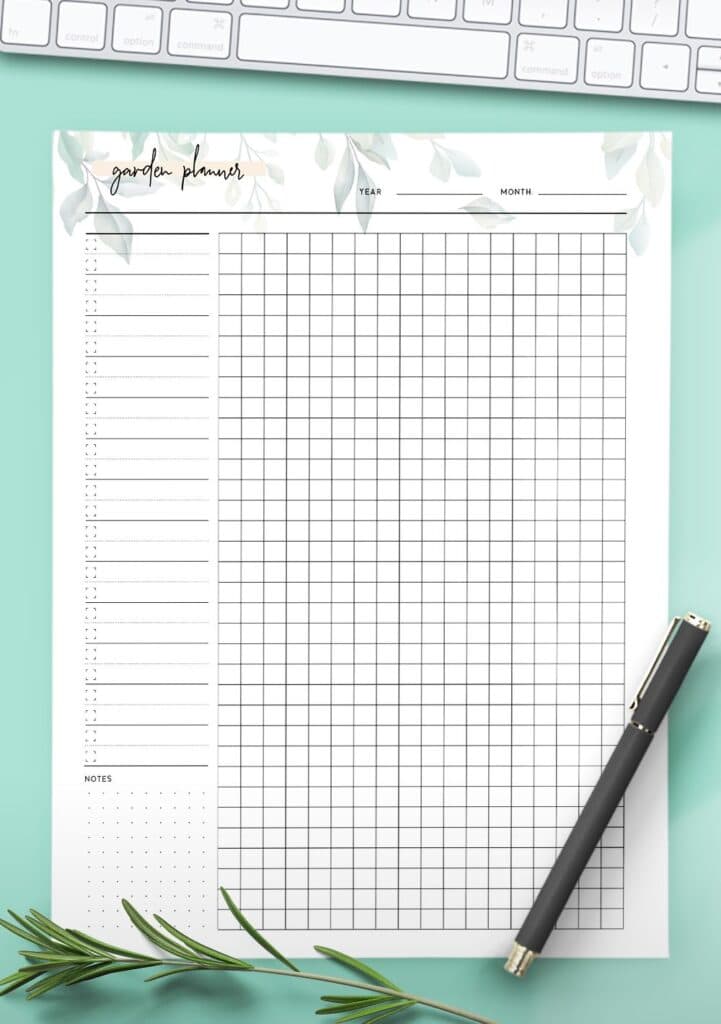 Printable Garden Planner Template Printable World Holiday