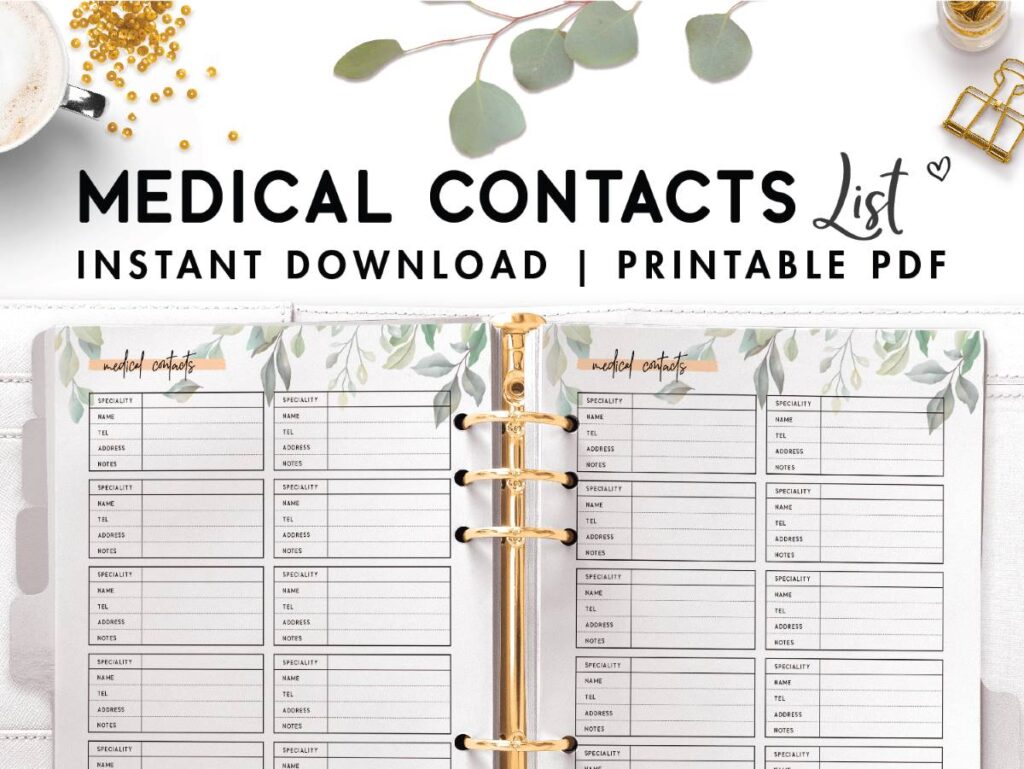 Create A Health Planner With These Free Printable Templates - World of ...