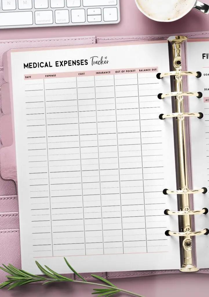 printable medical expenses tracker