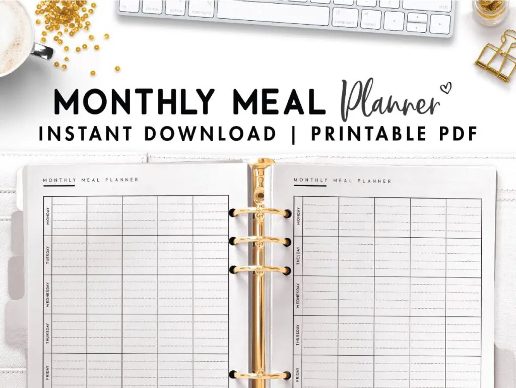 monthly meal planner