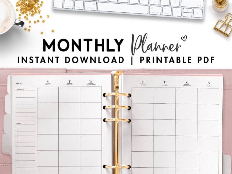 Free Printable Monthly Planner Template - World of Printables