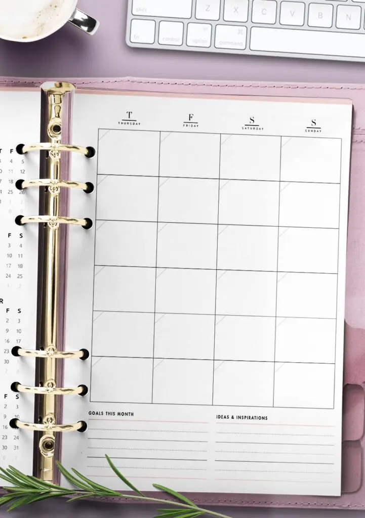 monthly planner template