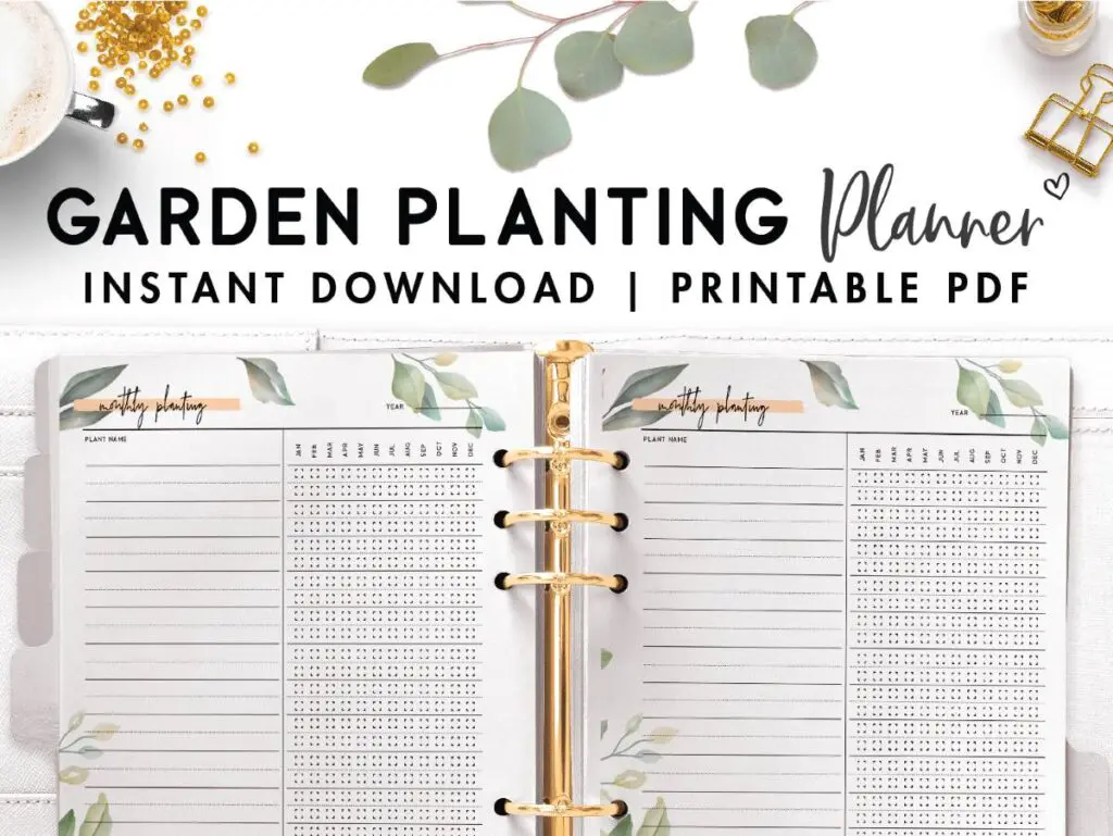 printable monthly planting template