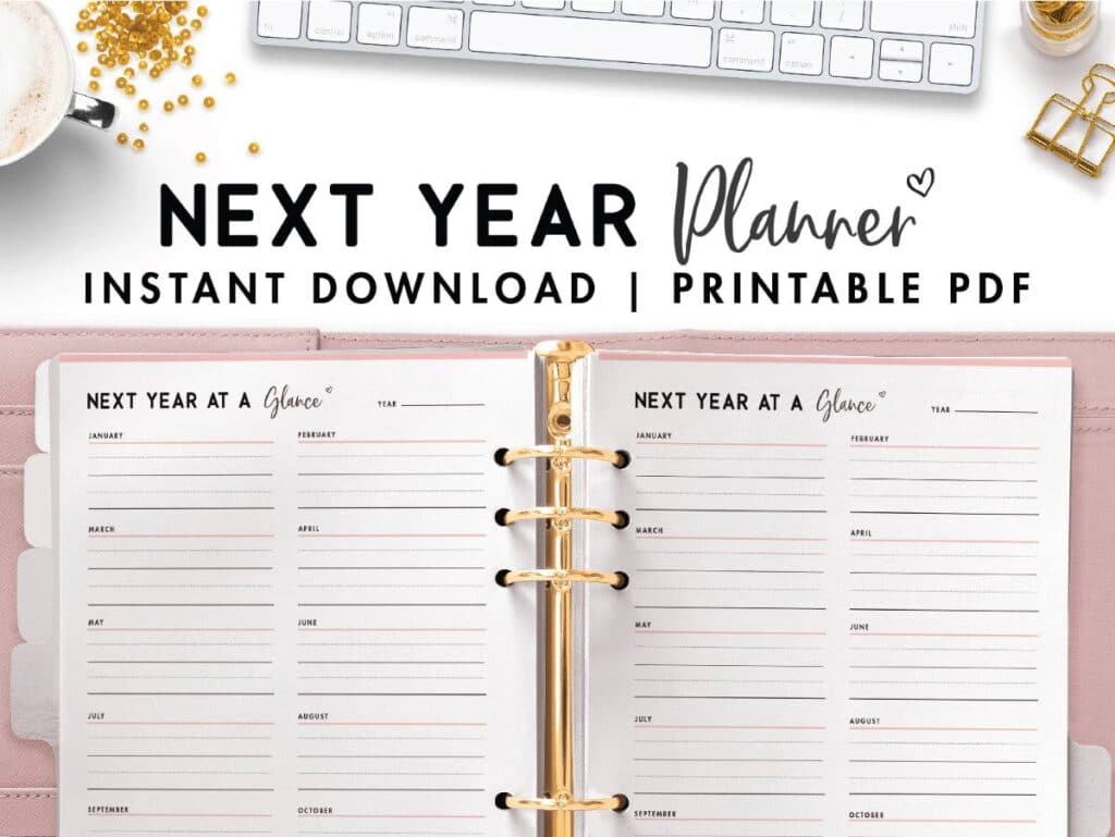 next year at a glance template