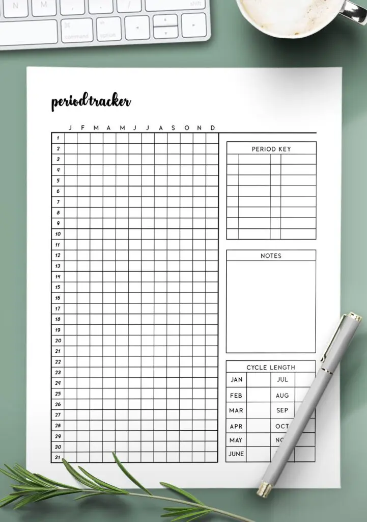 period tracker template