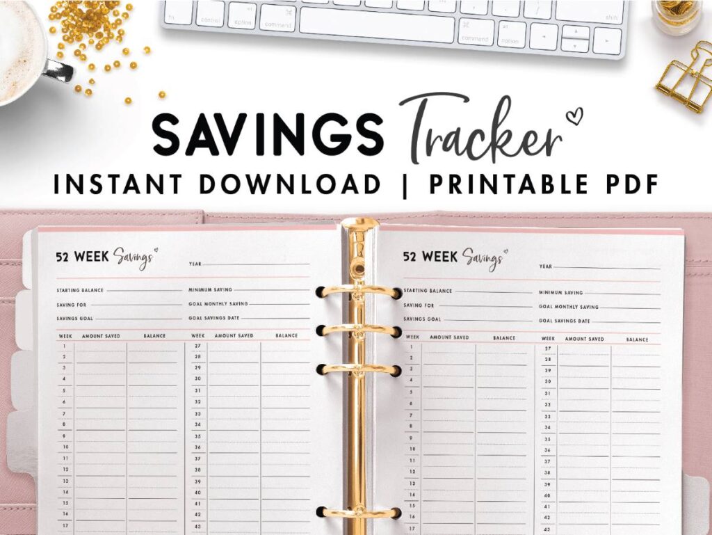 printable savings tracker