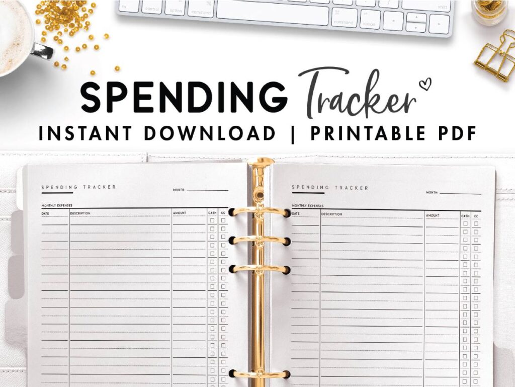 printable spending tracker