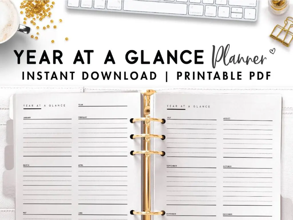 printable year at a glance