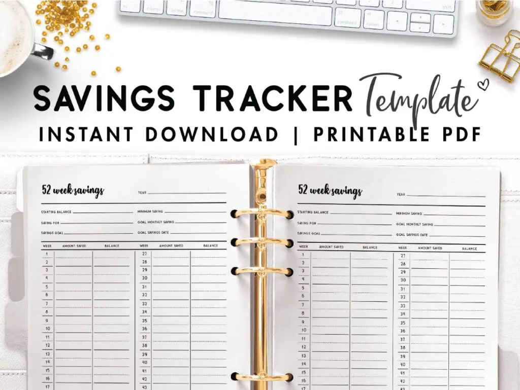 savings tracker template