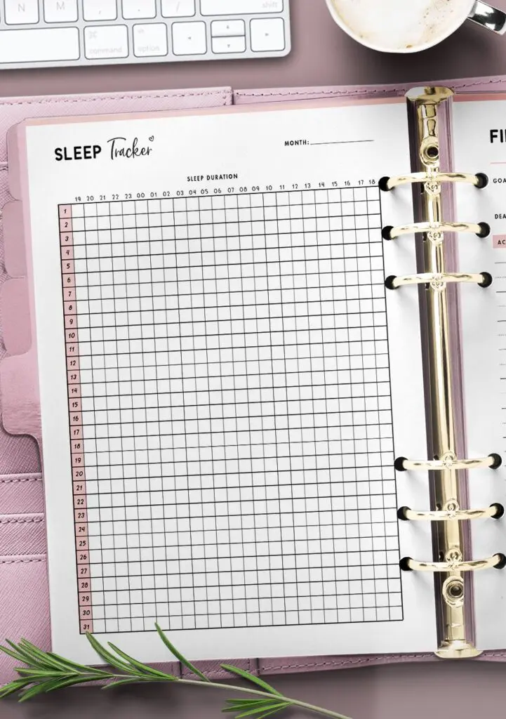 sleep log printable