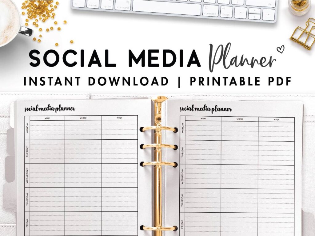 Free Printable Social Media Planner