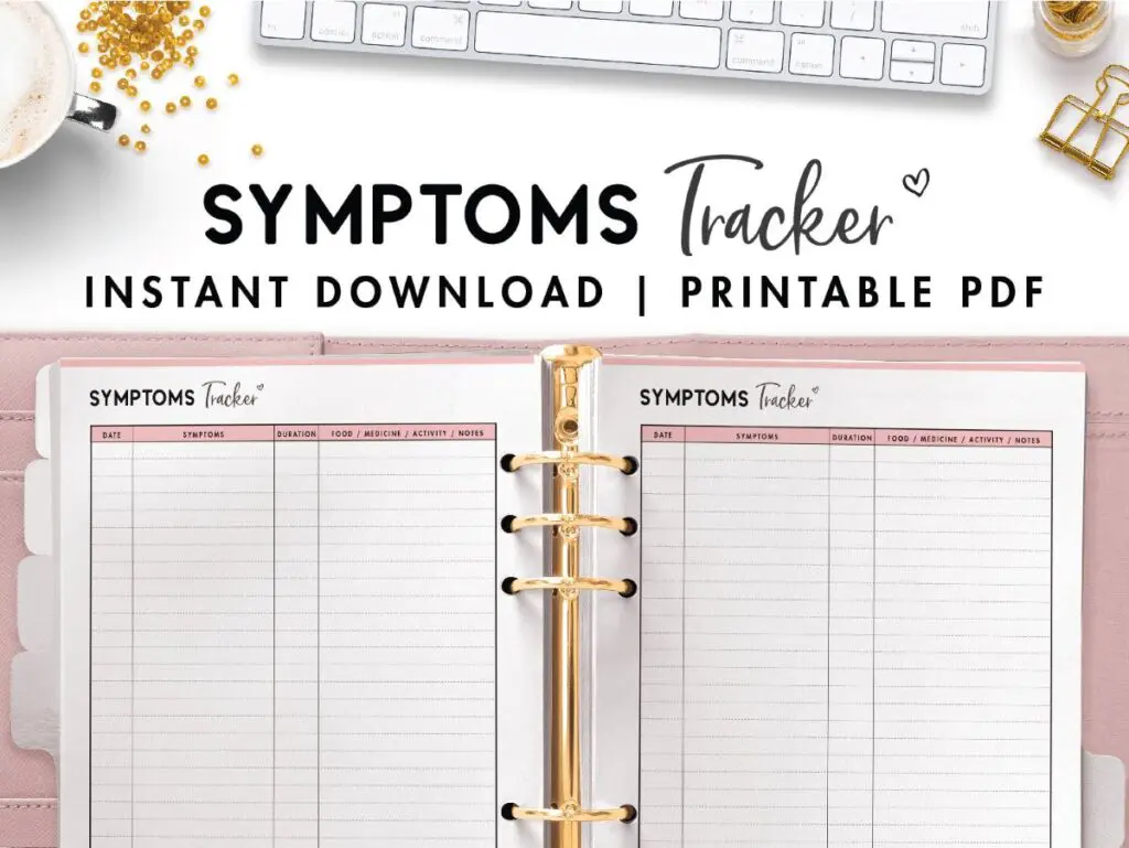 symptom tracker printable