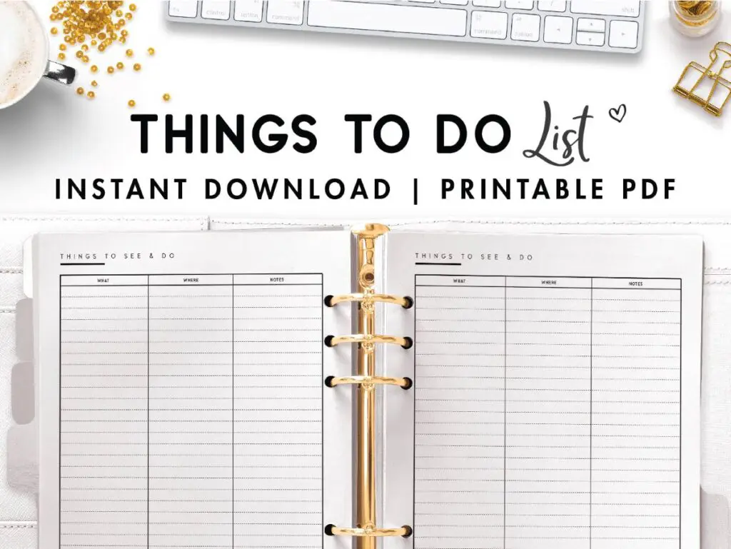 things to do list template