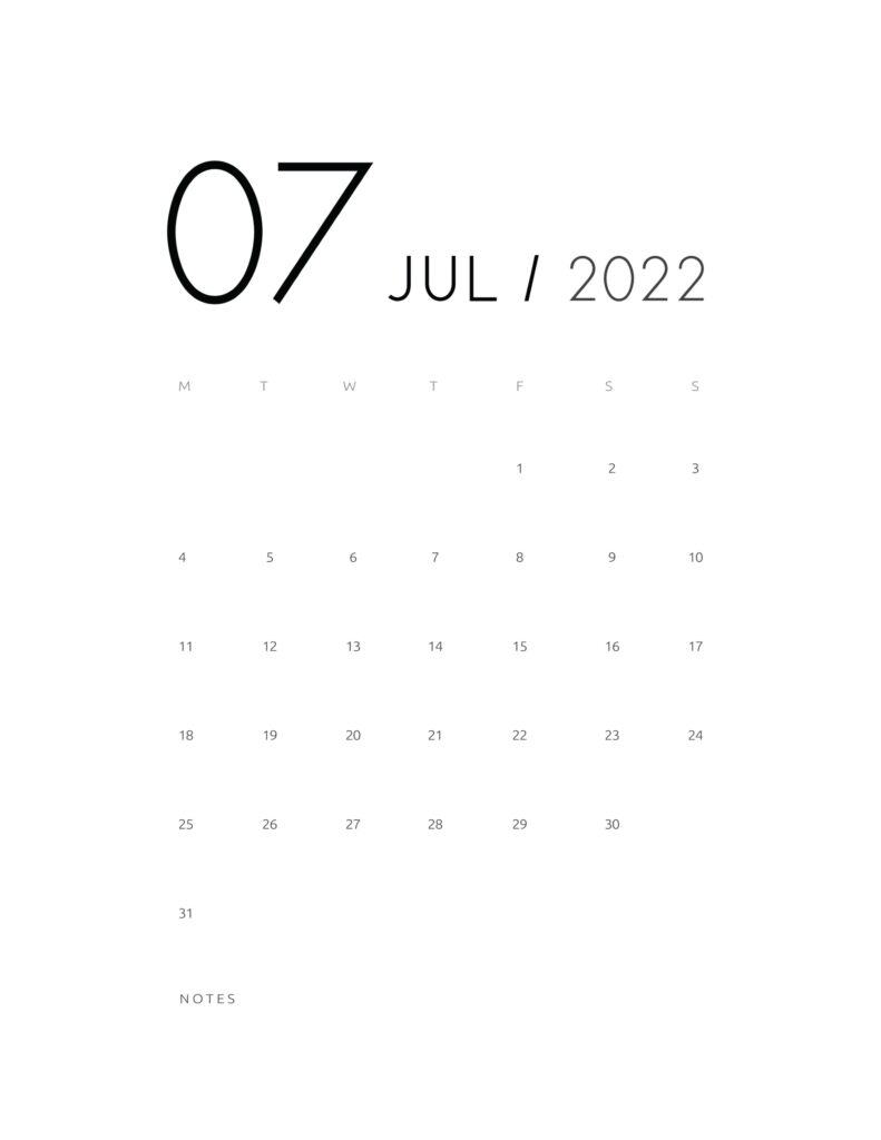 46+ Calendar 2022 July Pictures