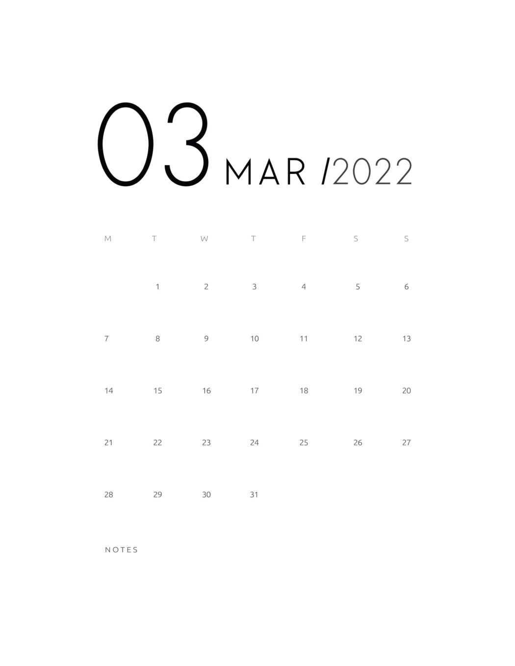 Wall Calendar 2022 Printable World of Printables