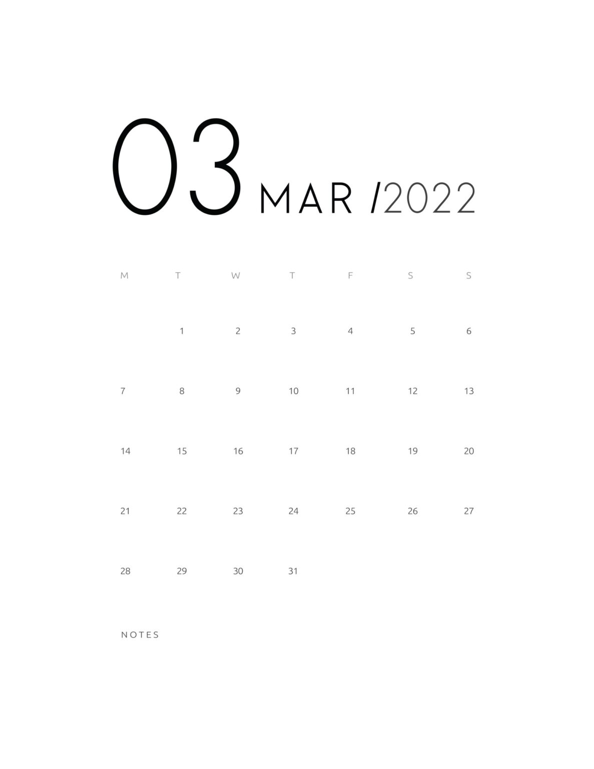 Wall Calendar 2022 Printable World of Printables