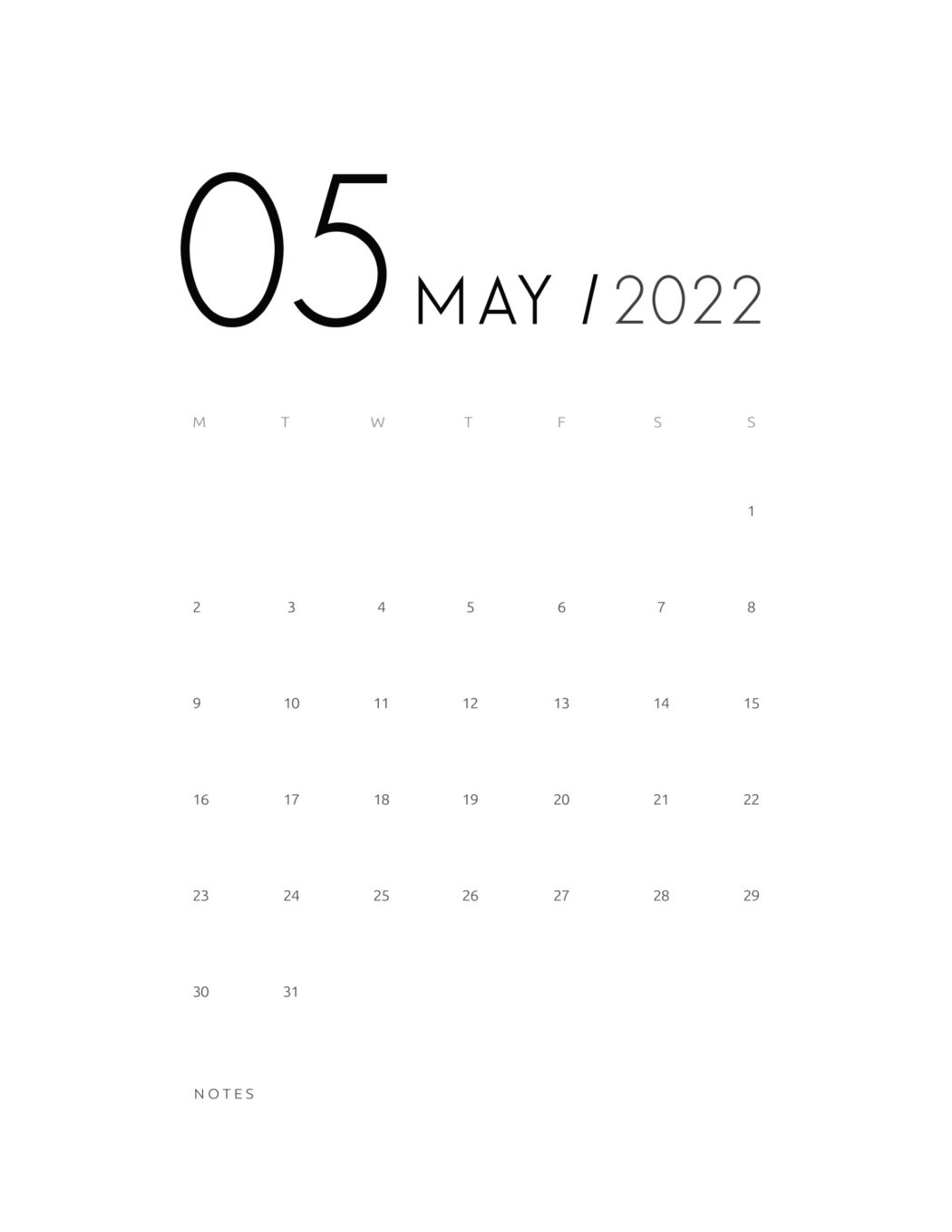 Wall Calendar 2022 Printable World of Printables