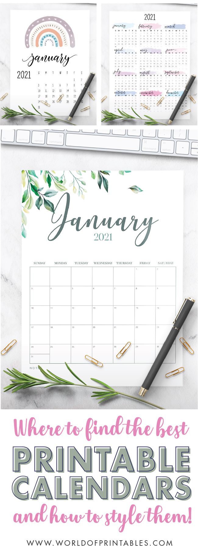 Printable Calendar Templates - Where To Find Them & How To Style Them