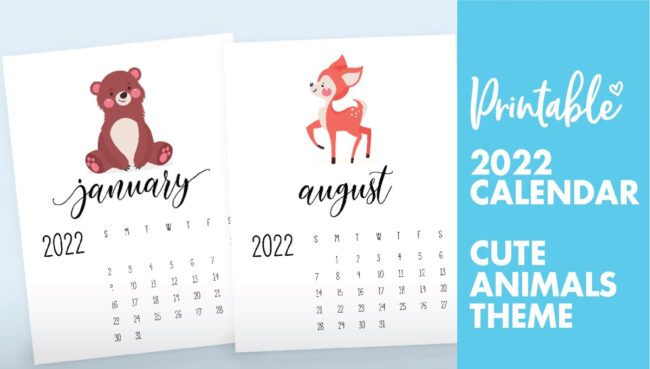 wildlife calendar 2022
