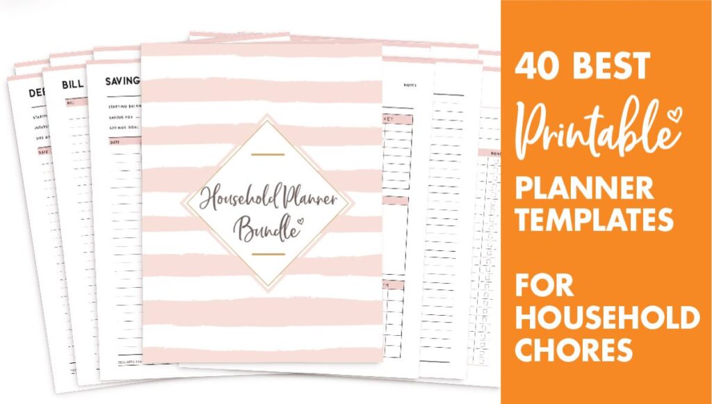 40 best planner templates for household chores