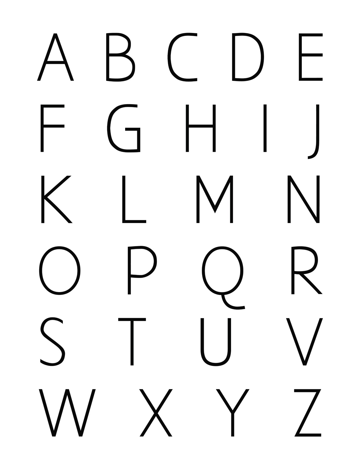 Free Printable Wall Art - Black And White Alphabet Art Print - World of Printables