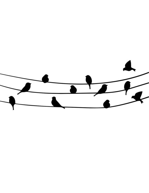 Birds On A Wire - Free Printable Home Decor Wall Art