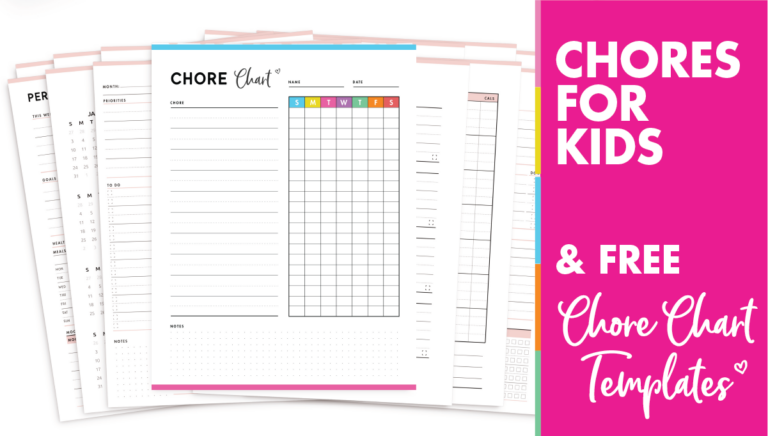 Chores For Kids + Best Free Printable Chore Charts - World of Printables