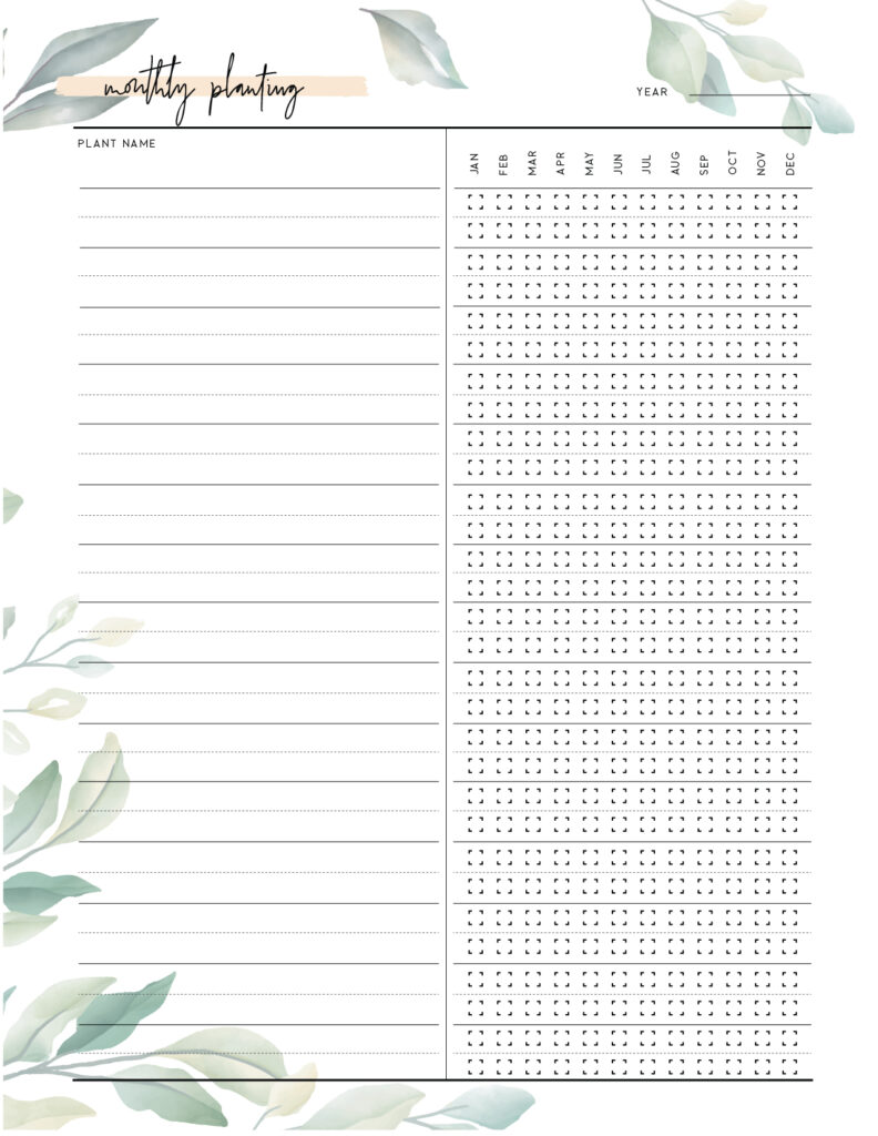 Free Garden Planner Printable World of Printables