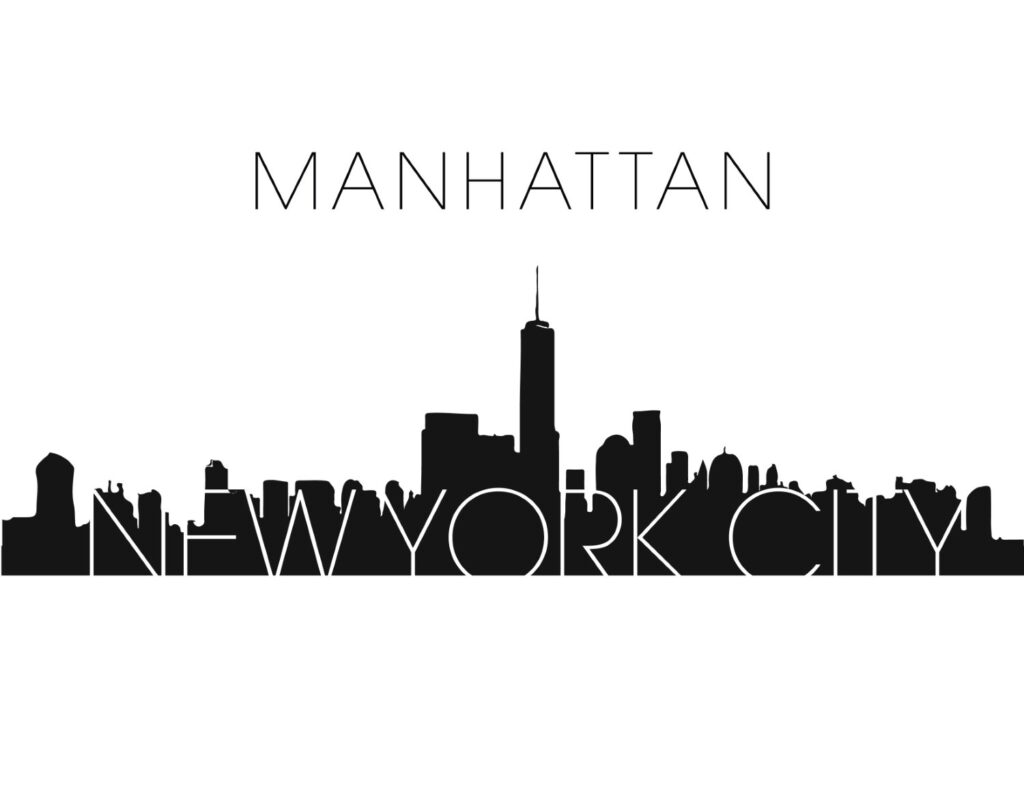Free Printable Wall Art - New York City Manhattan Skyline - World of ...