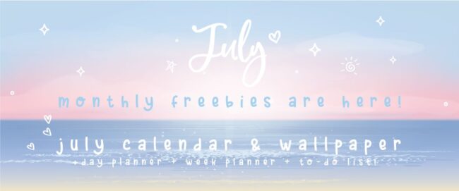 July Calendar and July Wallpaper