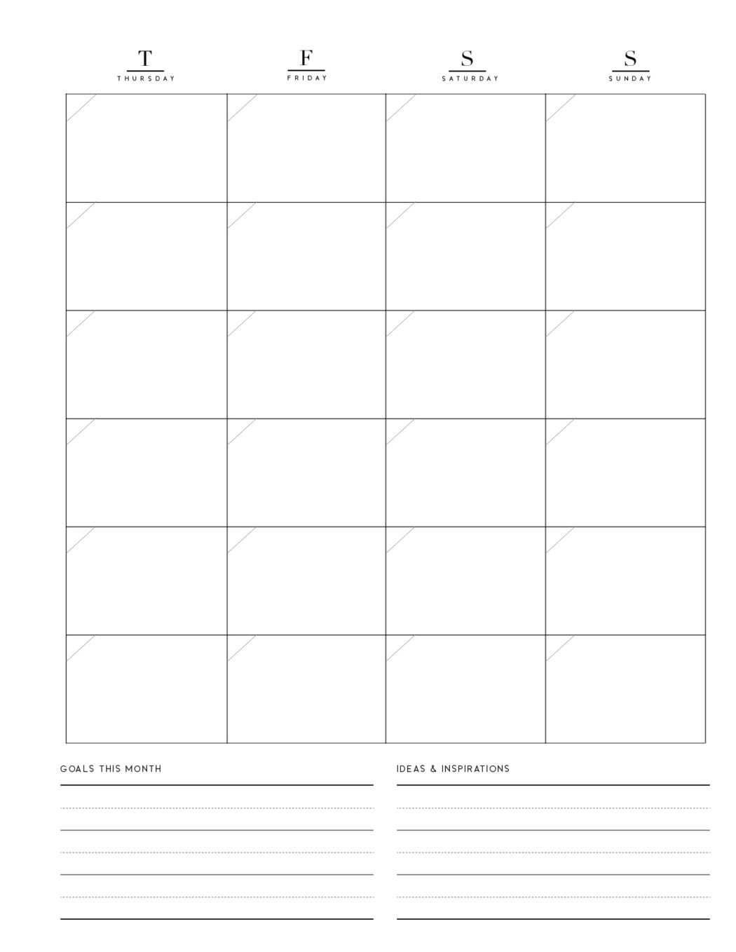FREE Monthly Planner Printable PDF - World of Printables