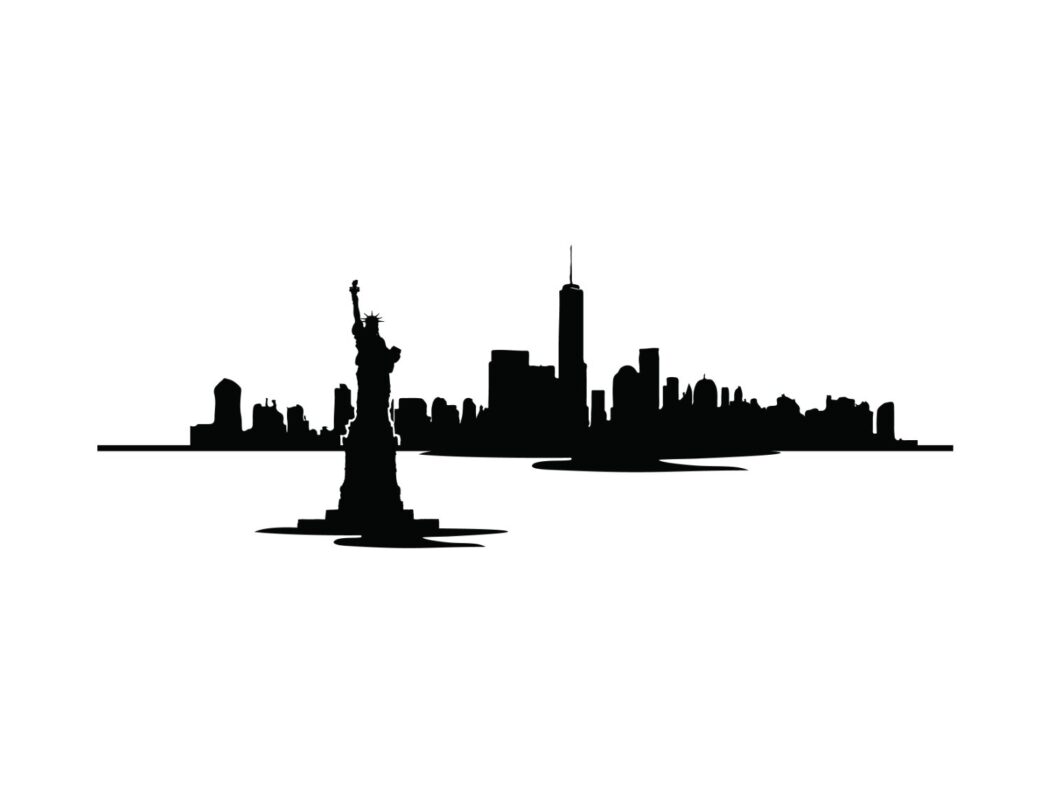 Free Printable Wall Art - New York Skyline Waterfront - World of Printables