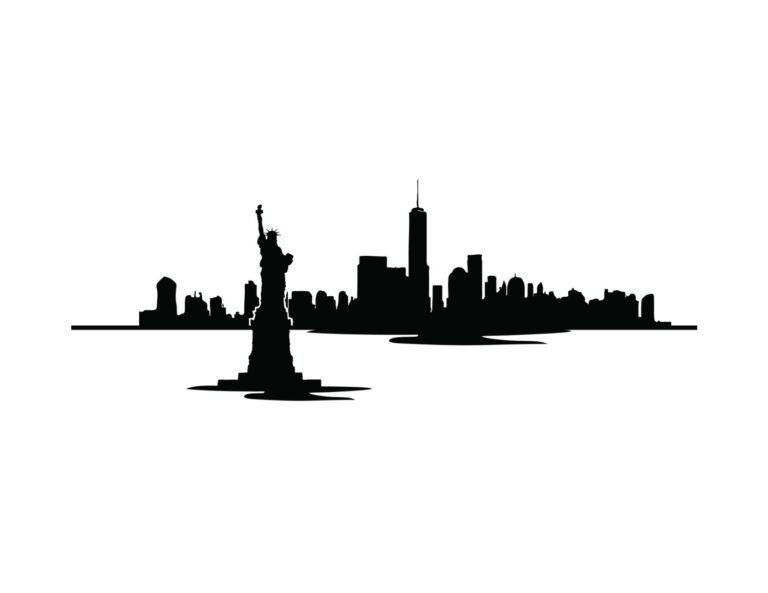 Free Printable Wall Art - New York Skyline Waterfront - World of Printables