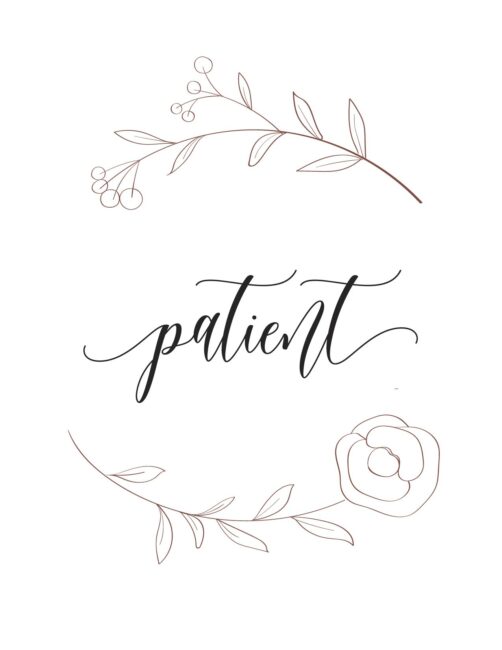 Patient - Free printable Botanical Wall Art Print