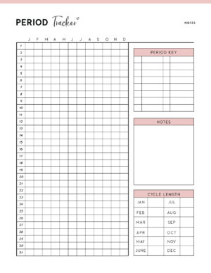 Download Printable Period Tracker PDF - World of Printables