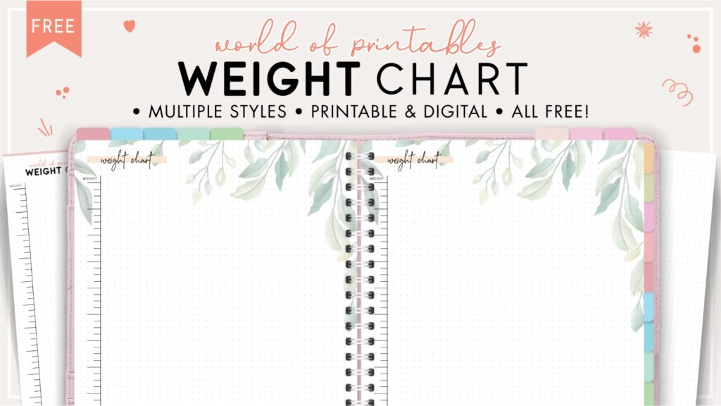 Printable weight chart template