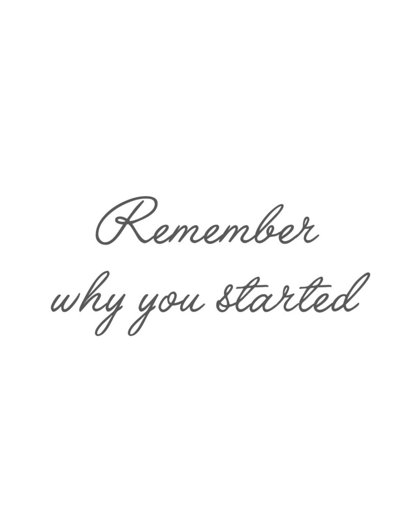 Free Printable Wall Art Remember Why You Started Art Print