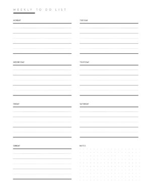 FREE Weekly To Do List Template - World of Printables