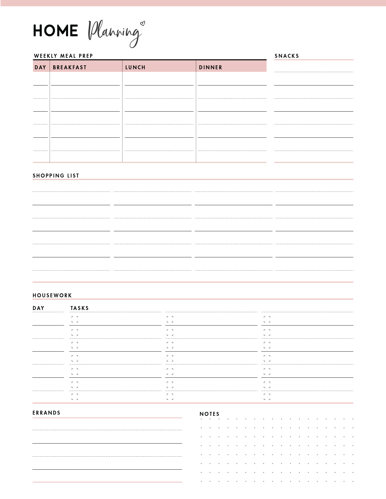 Free Printable Home Organization Worksheets Free Printable Riset