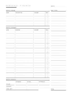 Printable Personal Finance PDF - World of Printables