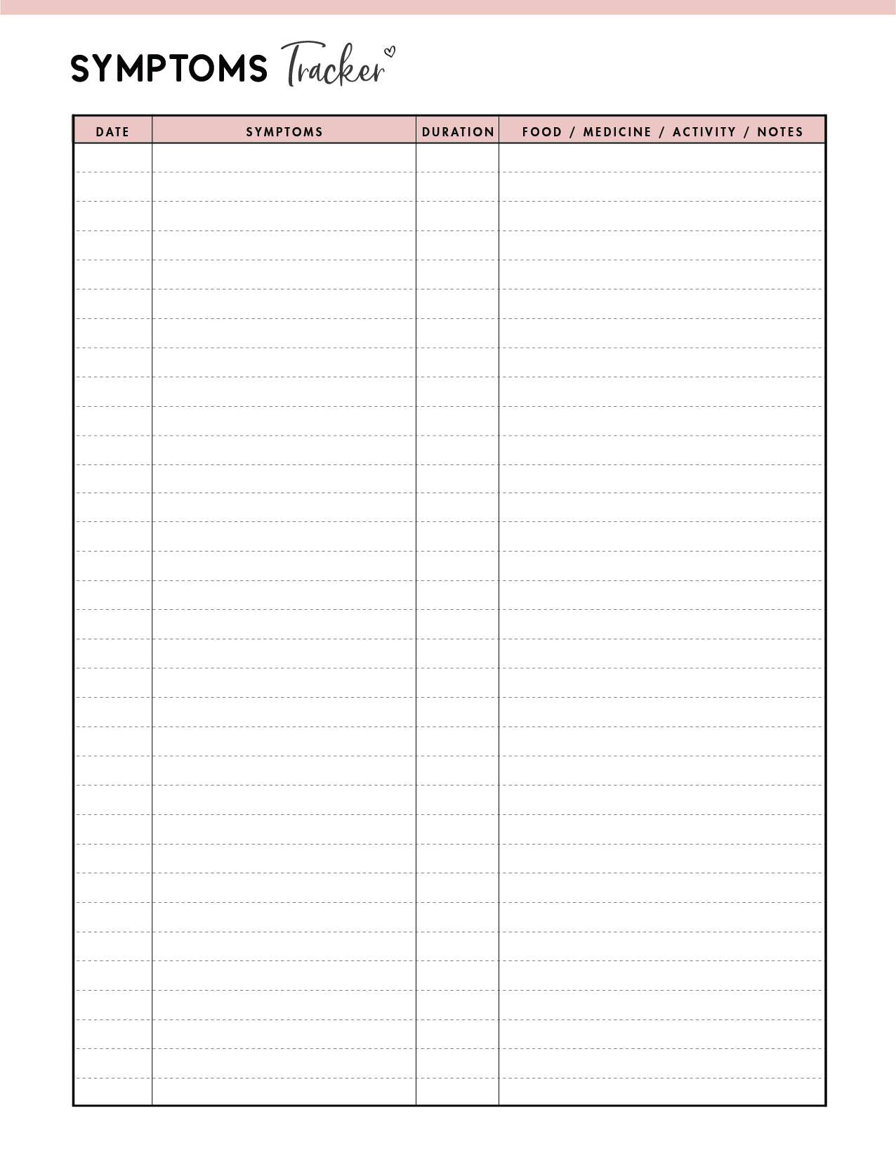 Healing Whole Life With Chronic Conditions Keeping Track Of Symptoms