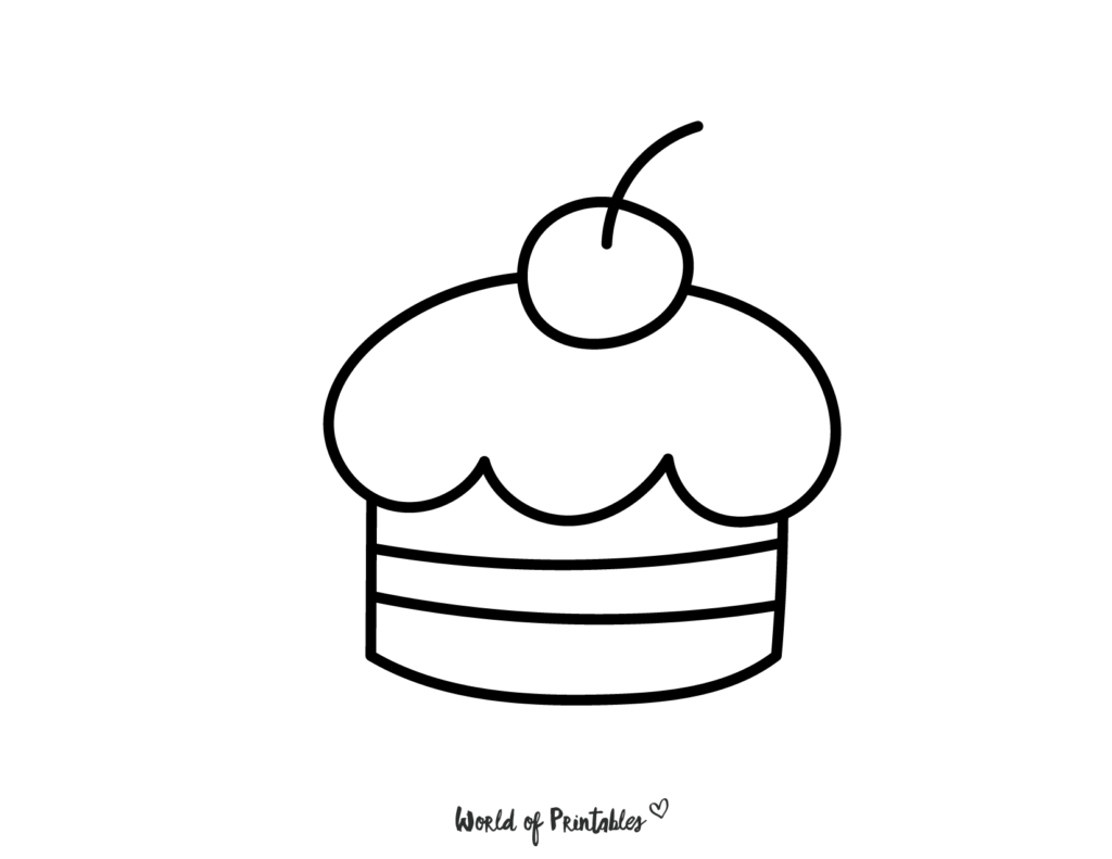 Cake Coloring Page