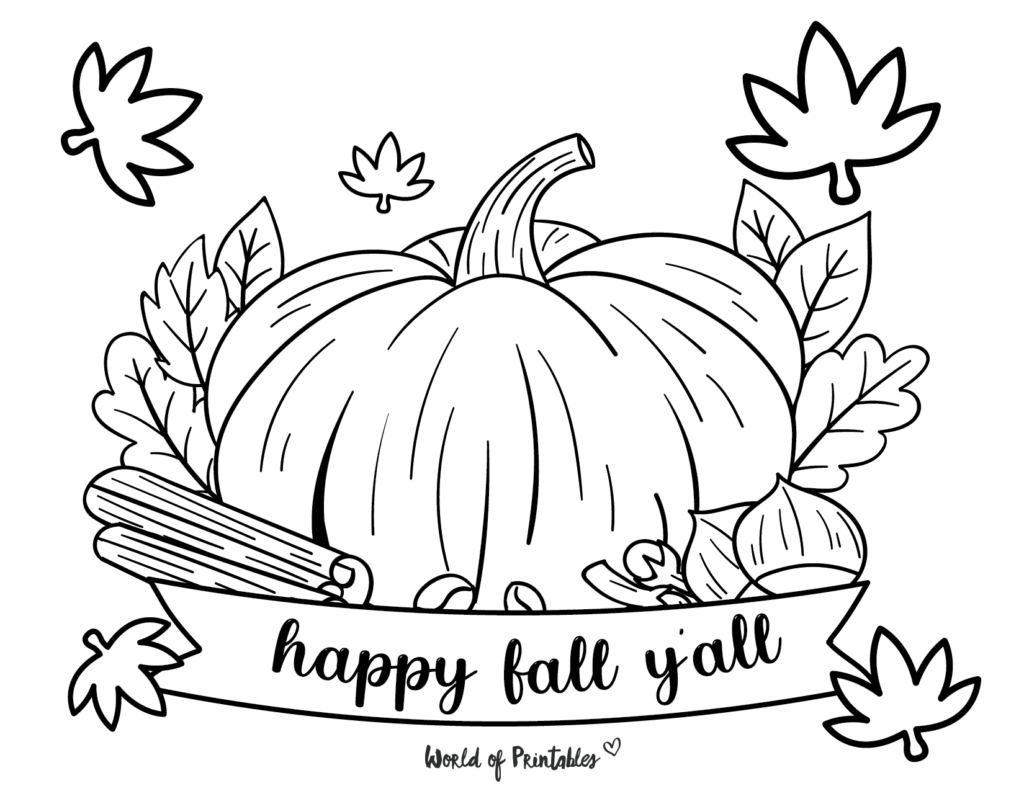 Fall Coloring Pages 2